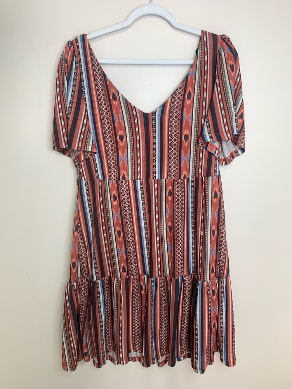 Dex Aztec Pattern Dress Tassels L - Picture 5 of 10